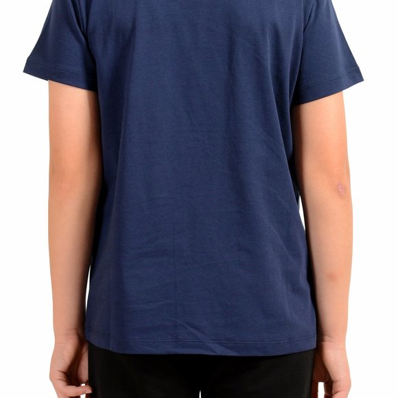 Emporio Armani EA7 Boys Navy Blue Short Sleeve Logo Print Crewneck T-Shirt - Picture 7 of 7